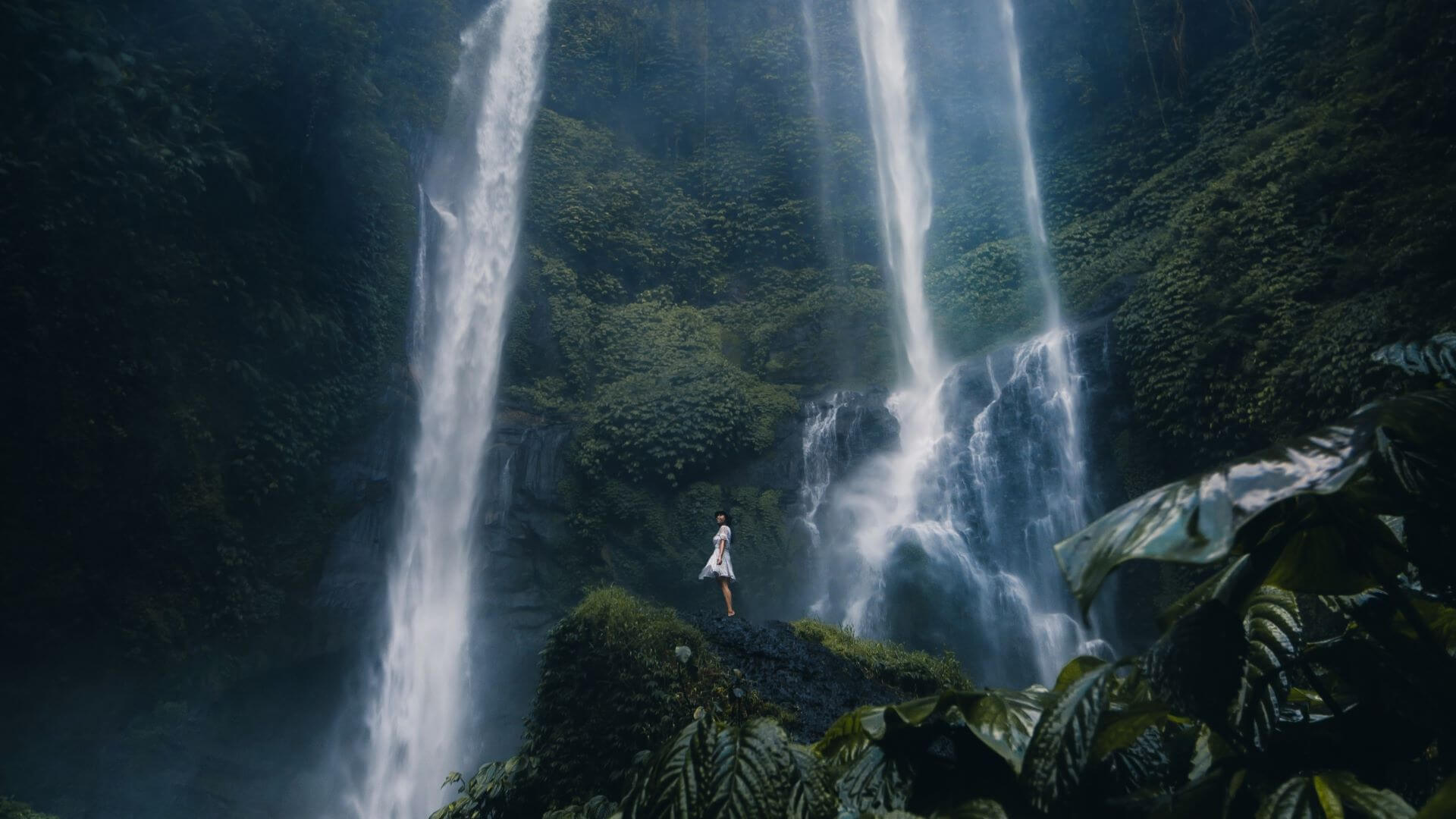 Wasserfall Bali in der Regenzeit